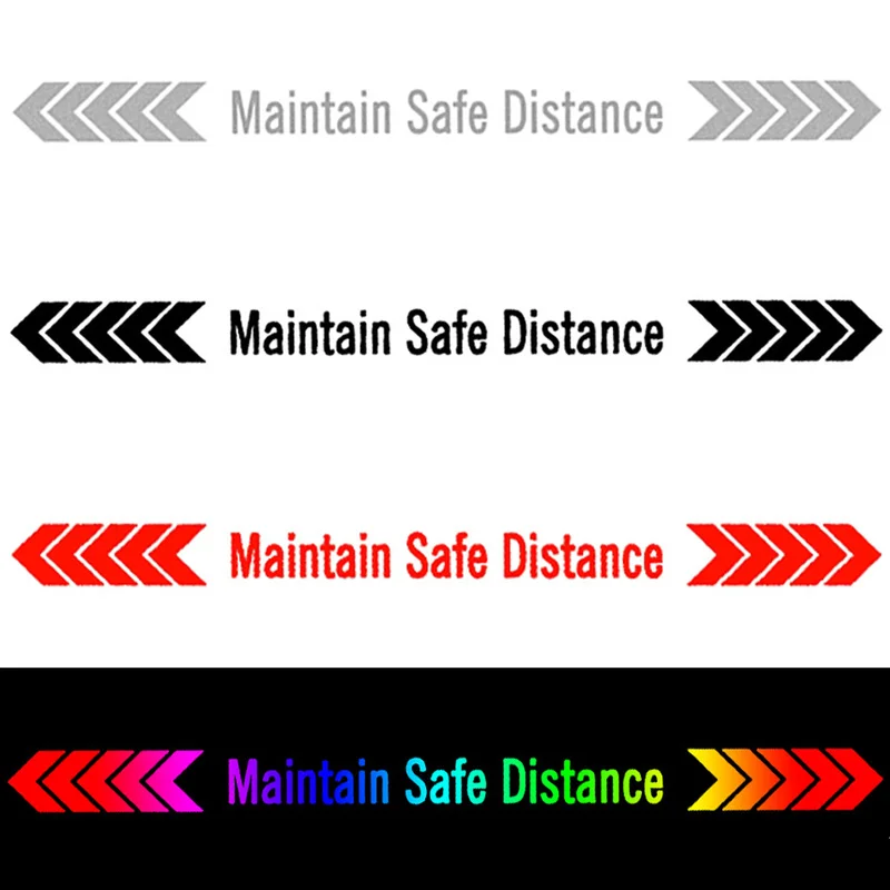 

Strong Reflective Sticker Car Body Night Warning Arrow Sign Decal Maintain Safe Distance Safety Driving Auto Rear Decor Stickers