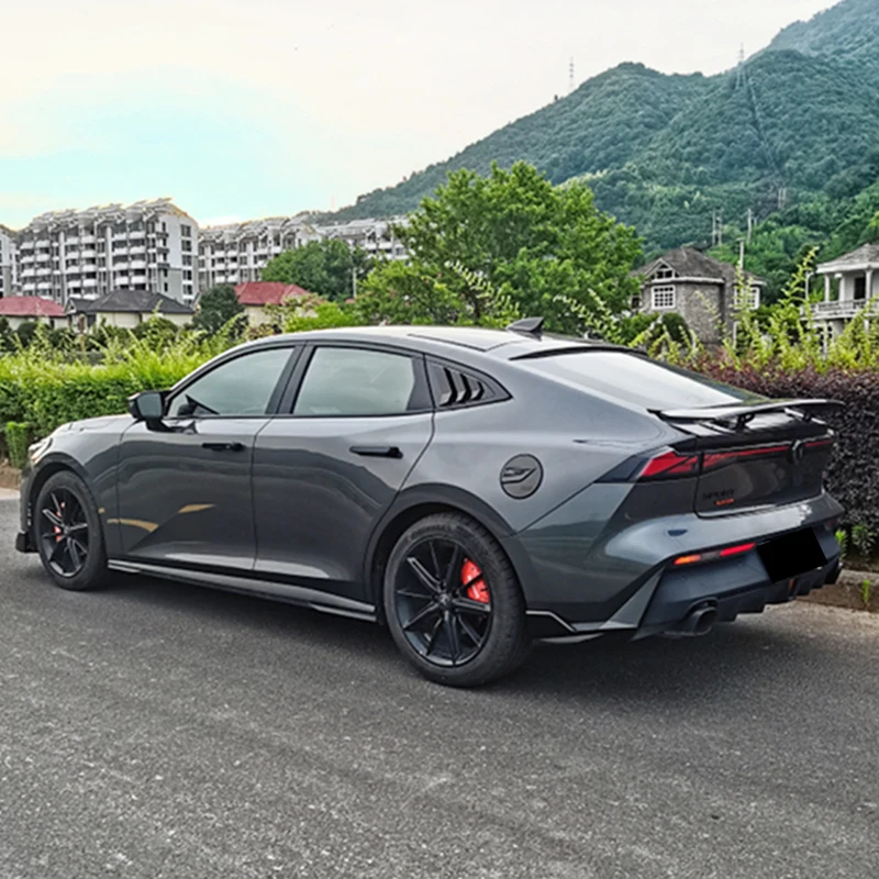 

Для Changan UNIV Передняя Задняя Защита углов боковая юбка из углеродного волокна черный самурайский стиль декоративная защита