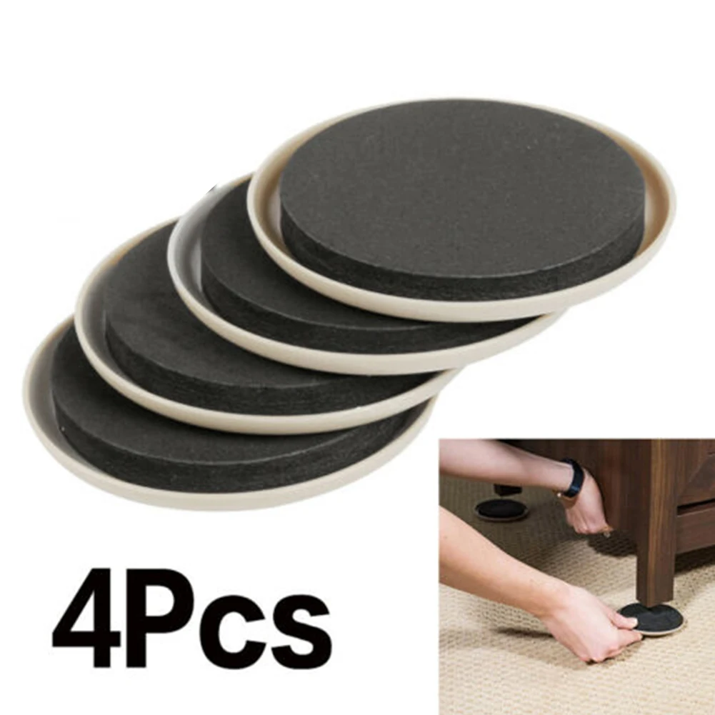 

4Pcs Furniture Leg Slider Pads Chair Leg Pad Anti-abrasion Floor Mat Easy Move Heavy Table Sofa Slider Pad Floor Protector