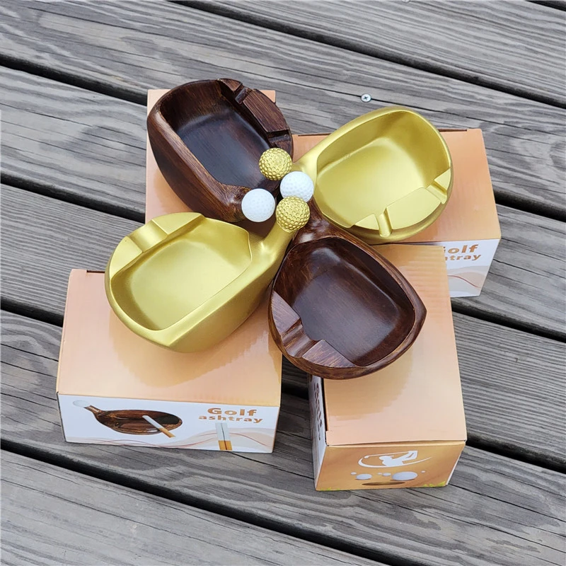 

Golf gift ashtray supplies No. 1 wooden club head Office table top ornaments Gift-giving products