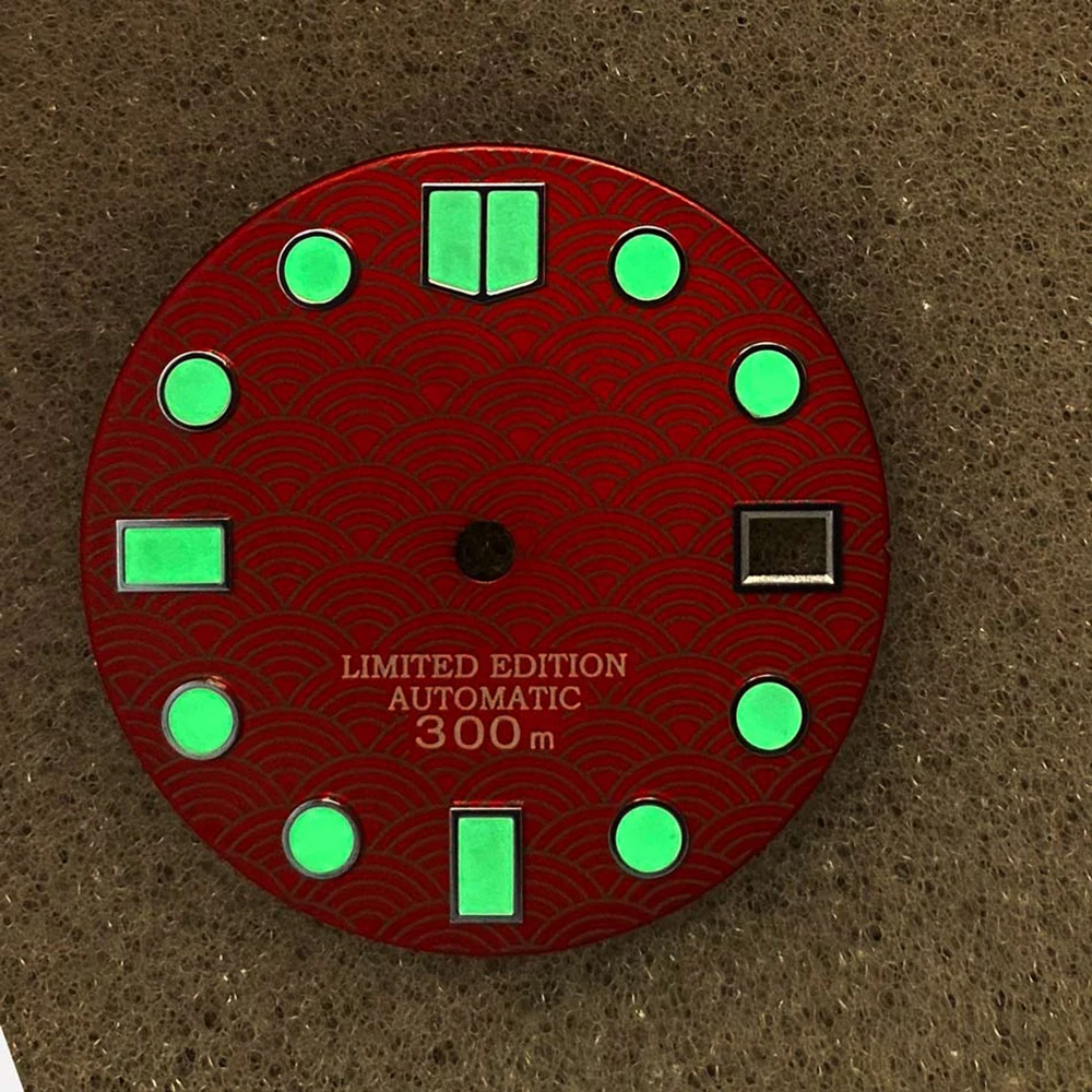 Циферблат часов 28 5 мм зеленые светящиеся Сменные аксессуары для подходящие