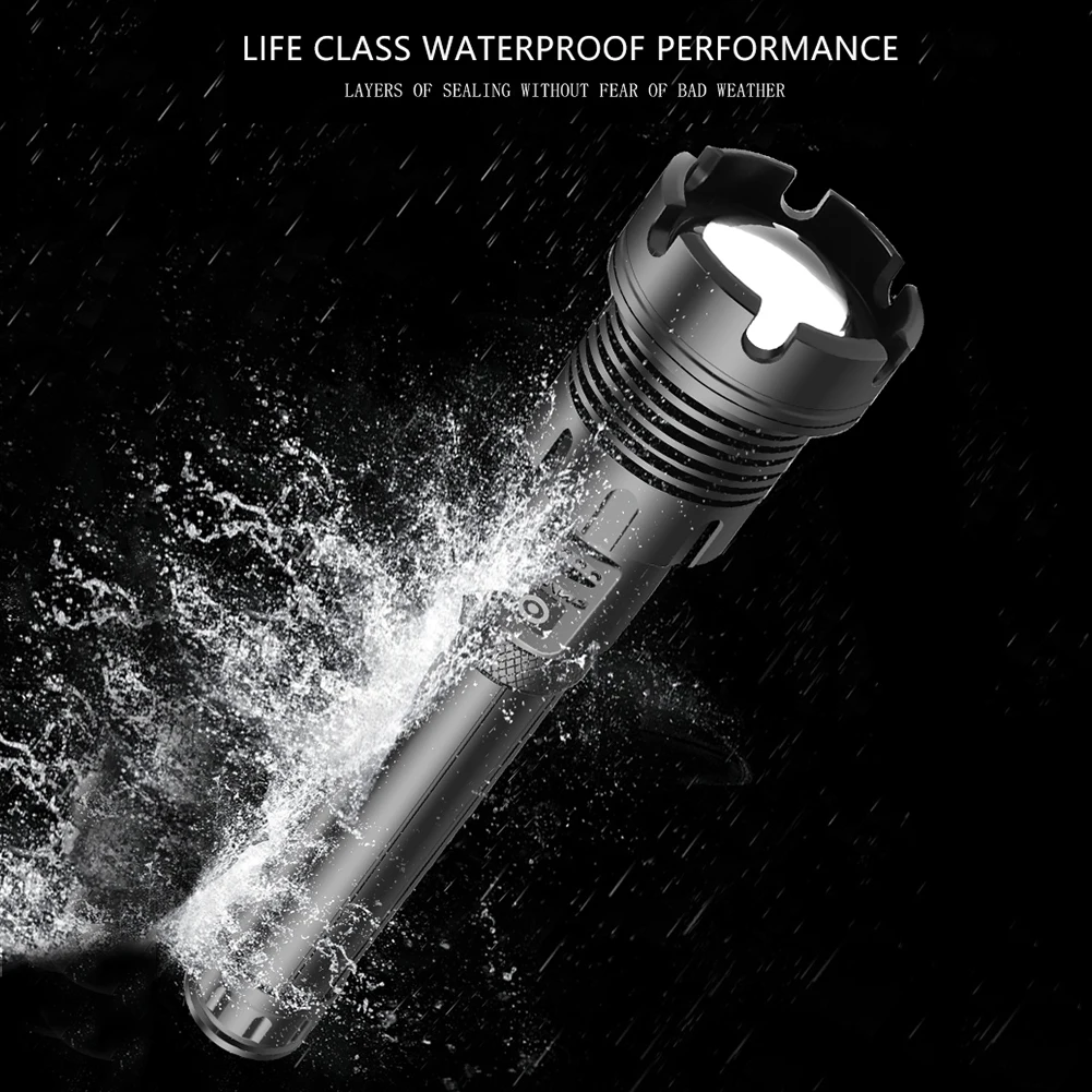

XHP90/XHP160 Flashlight 2500LM/2800LM COB LED Portable Lantern Micro USB Rechargeable IPX4 Waterproof for Camping Hiking