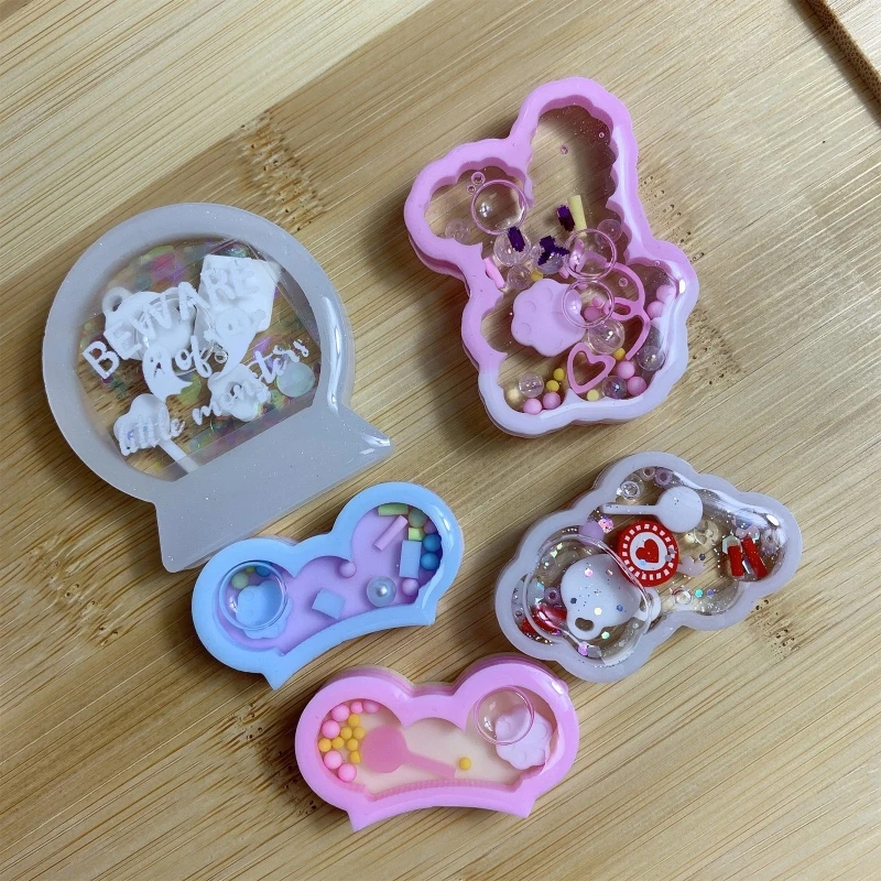 

Блестящие глянцевые силиконовые формы для украшения кролика, ягодиц, облака, форма для брелока, сделай сам, подвеска, ювелирные изделия, фор...