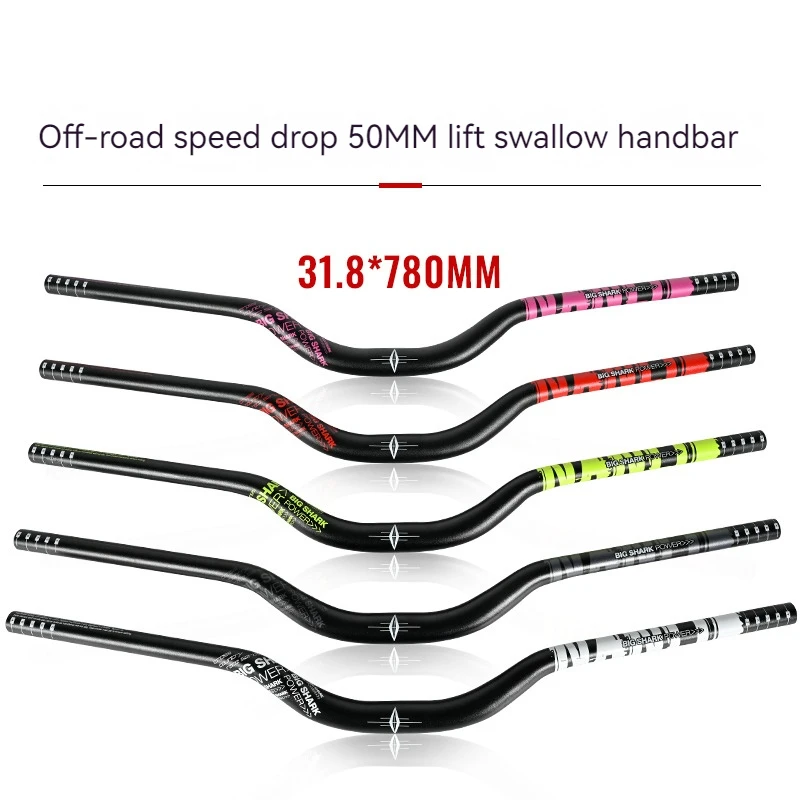 

Colorful Bicycle Swallow Handlebar 780*31.8MM Mountain Bike Lifting Angle Handlebar For MTB Bike Cycling Accessories Bikenow