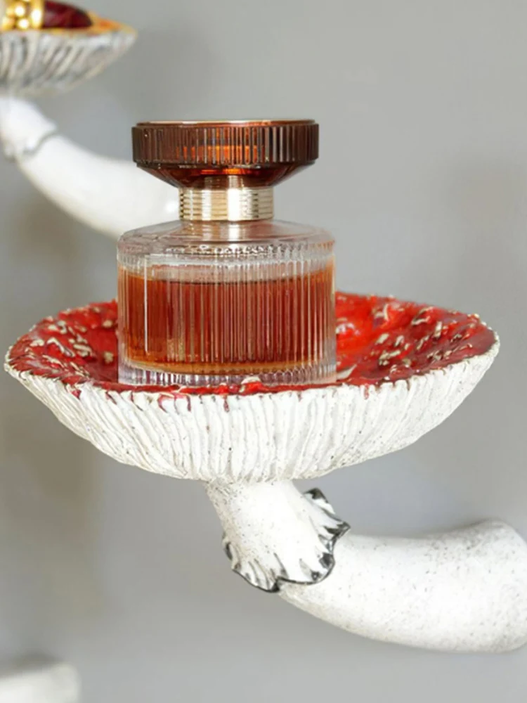 

Настенная подвесная полка в виде грибов, декоративный винтажный держатель для освещения в ванной комнате, украшение для дома, держатель для...