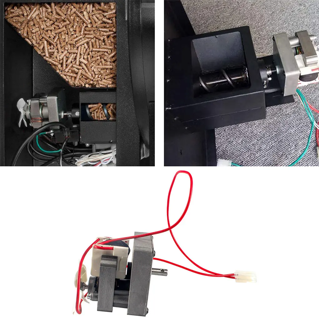 

Grill With Durable 20RPM 110V 60HZ Barbecue Auger Motor Heavy Duty Replacement BBQ Auger Motor Metal Two Scews