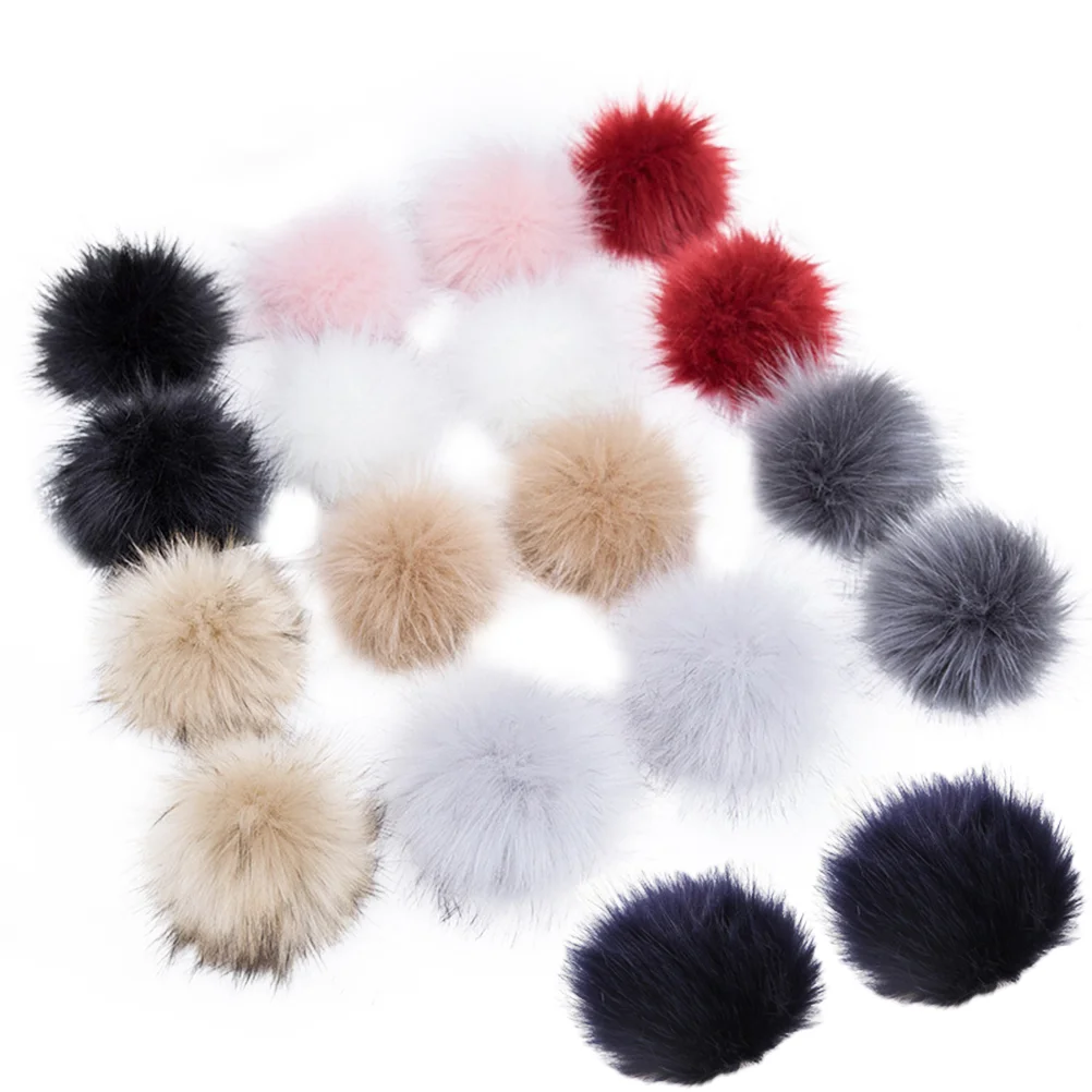 

18PCS Diy Beanie Pom Pom Poms Balls DIY Small Pom Pom Balls Craft Fuzzy Pom Pom Christmas Pom Accessories Colorful Pom Poms