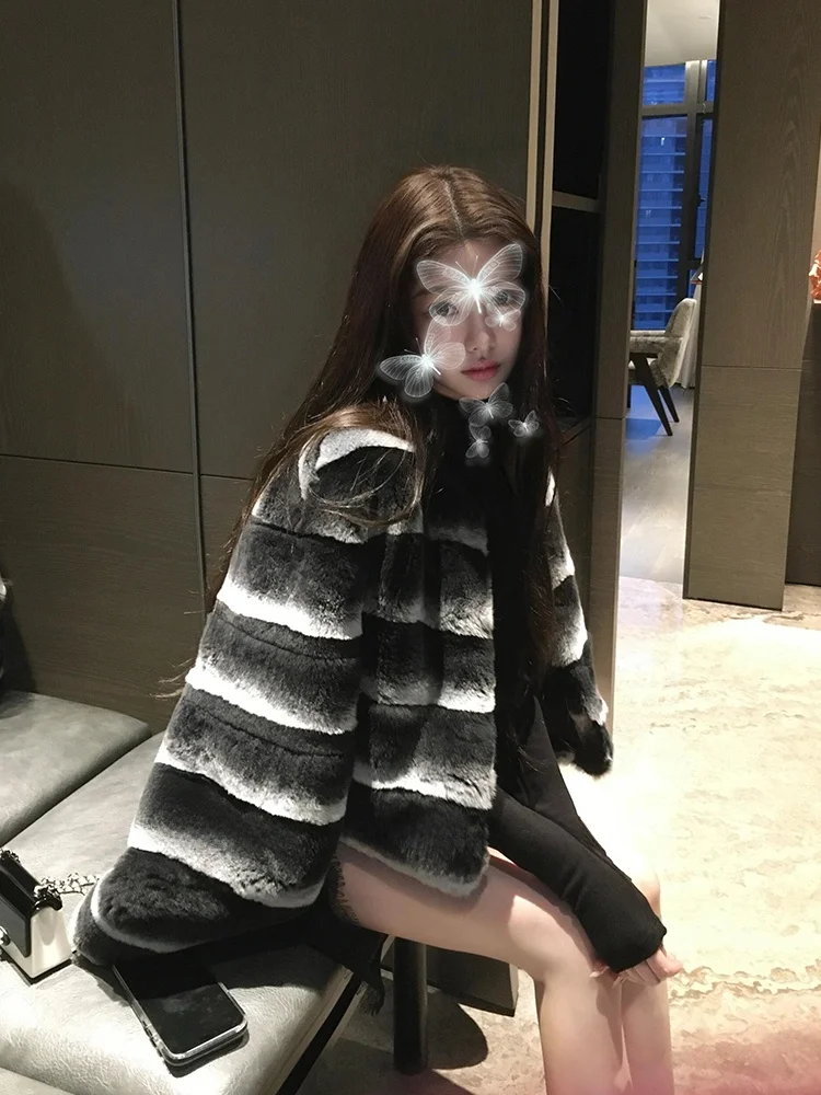 Меховая верхняя одежда Женская осенне-зимняя высококачественная плюшевая