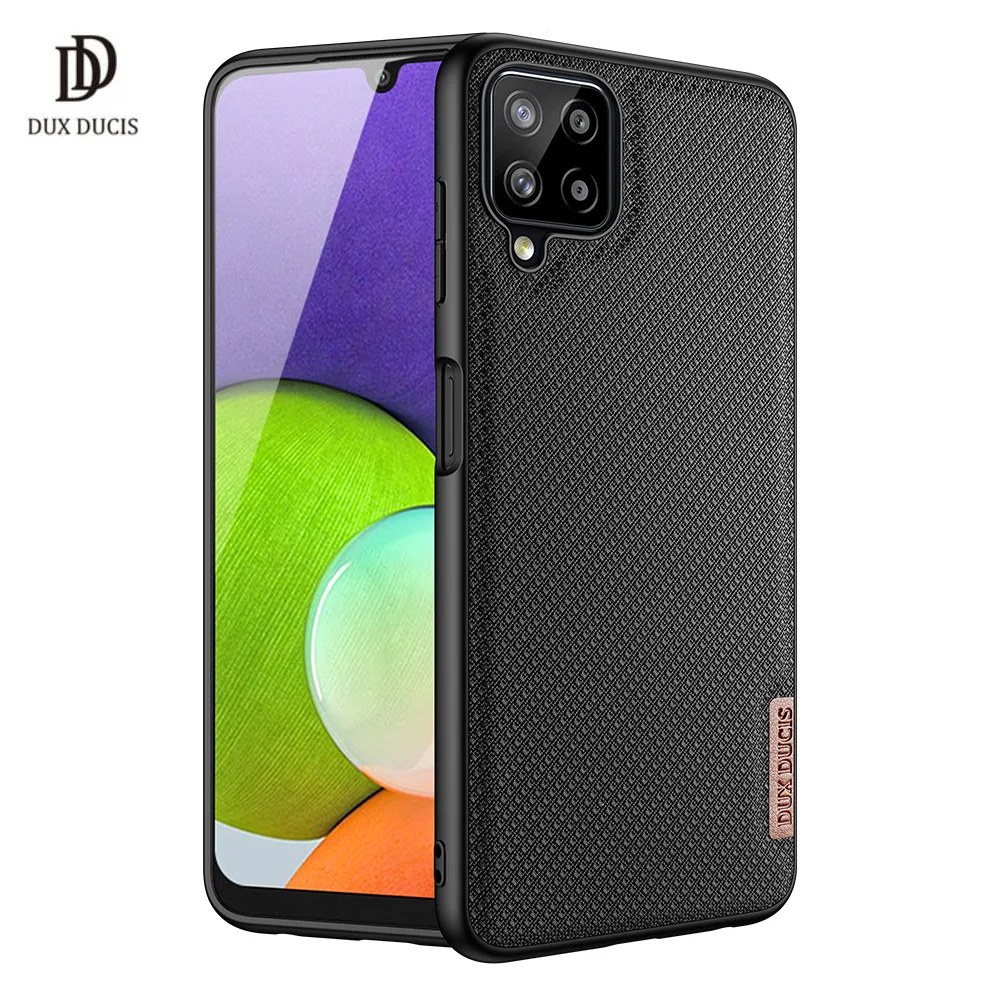 

Für Samsung Galaxy A22 4G Euro DUX DUCIS Fino Series Gewebte Stoff Schutz Zurück Fall Anti-Schock-Slip Ursprüngliche Slim Design