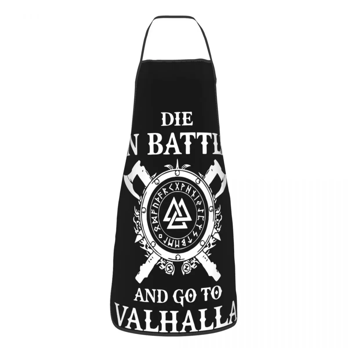 

Odin Vikings Cuisine Grill Baking Aprons Oil-proof Die In Battle And Go To Valhalla Pinafore for Unisex Chef Gift