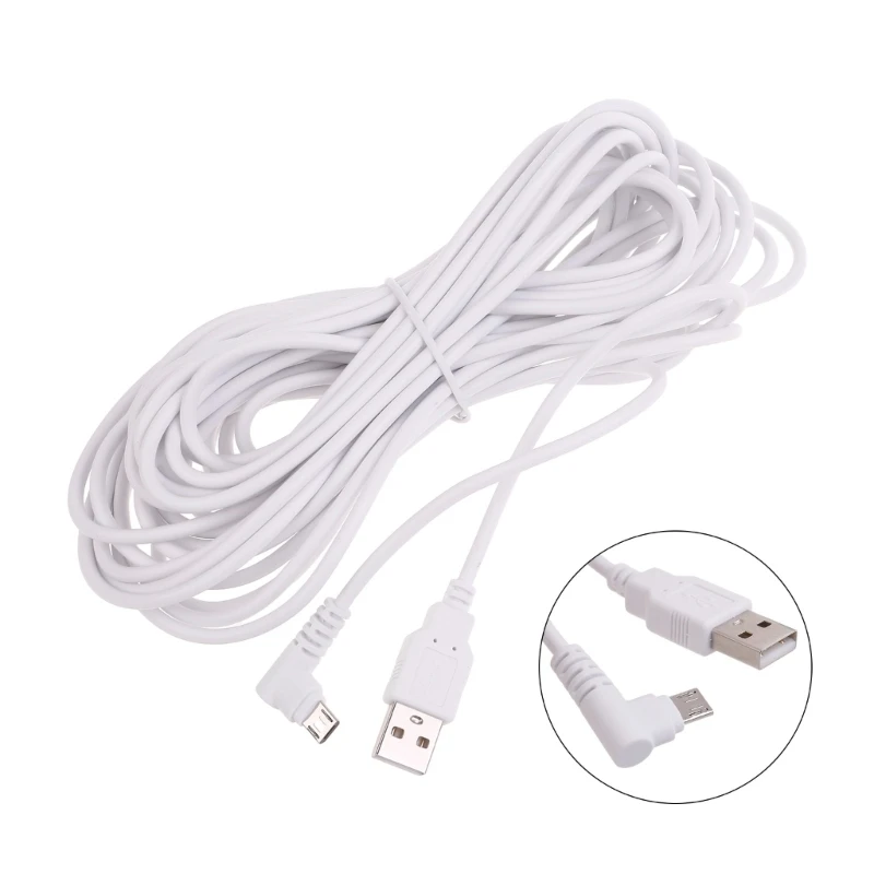 Зарядный кабель USB-Micro USB 90° 5 В 3 А шнур быстрой зарядки для различных моделей камер