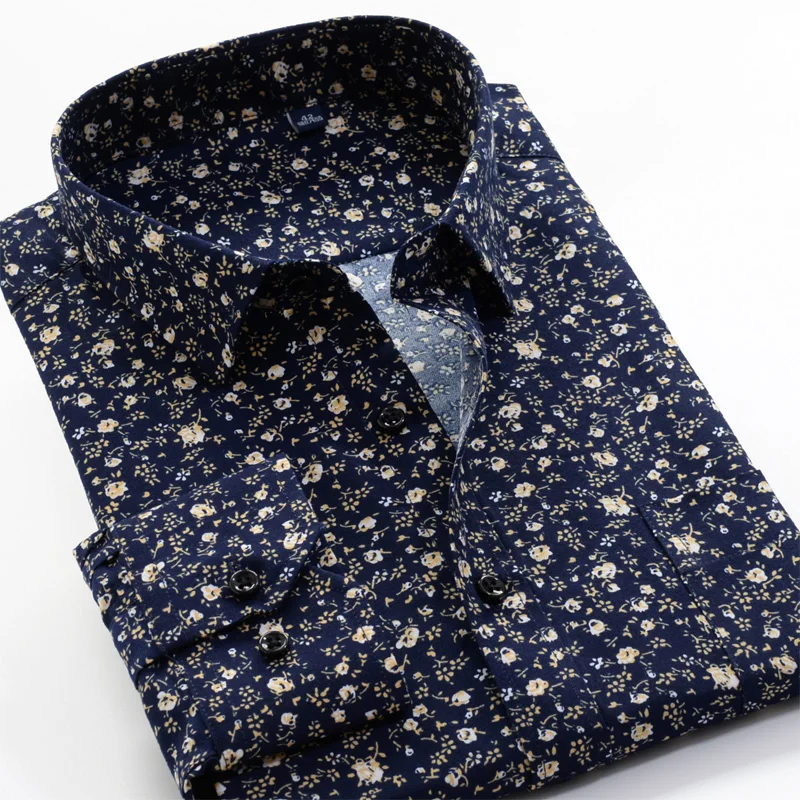 SHAN BAO brand men's floral print shirt 2022 spring new trend men's casual loose long-sleeved shirt 5XL 6XL 7XL 8XL 9XL 10XL
