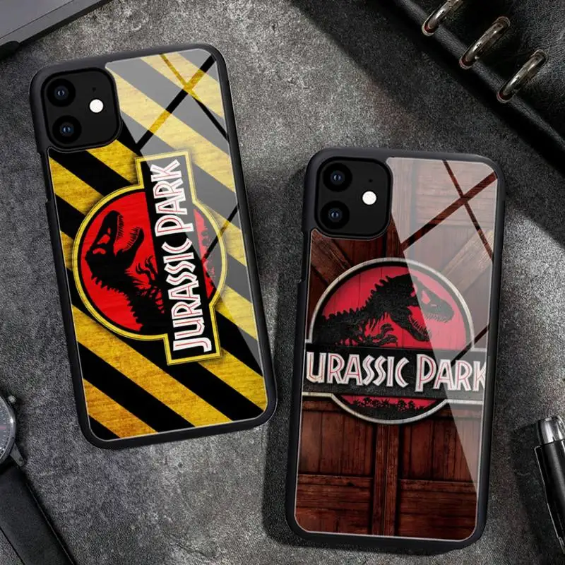 

Movie jurassic park Phone Case Case Tempered Glass For iPhone 13 11 12 Pro XR XS MAX 8 X 7 Plus SE 2020 12 13Pro Max Mini Covers