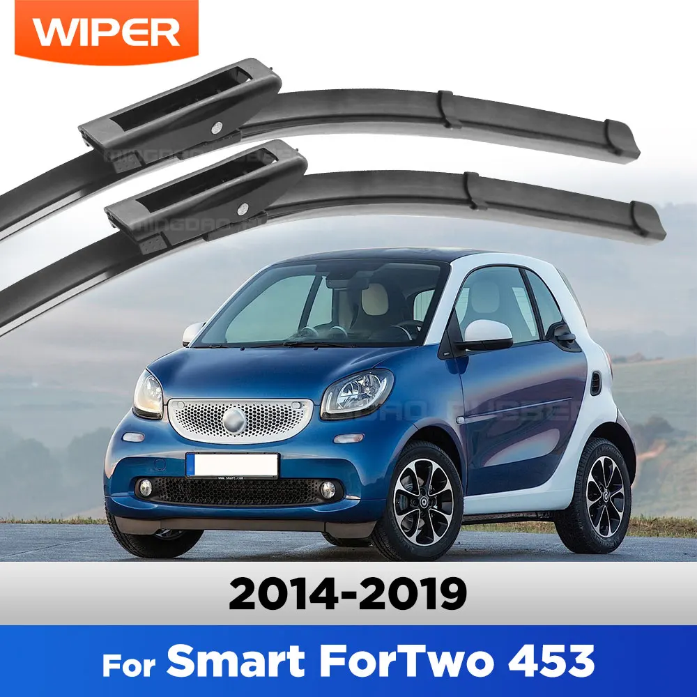 

Для Smart ForTwo 453 2014-2019 стеклоочиститель с левым рулем, передние щетки стеклоочистителя, лобовое стекло, окно, автомобильные щетки от дождя 20 "+ 14"