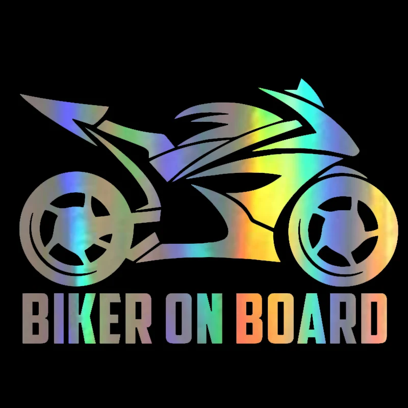 

3D Biker on Board Decals Creative Car Sticker 3D Stickers on Car Reflective Motorcycle Car Styling,14*20cm