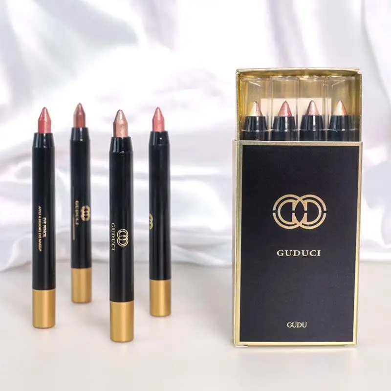

4 Colors Eyeshadow Stick Rotary Gold Glowing Eye Shadow Pencil Waterproof Anti-sweat Lasting Smudgeproof Eyeshadow Makeup TSLM1