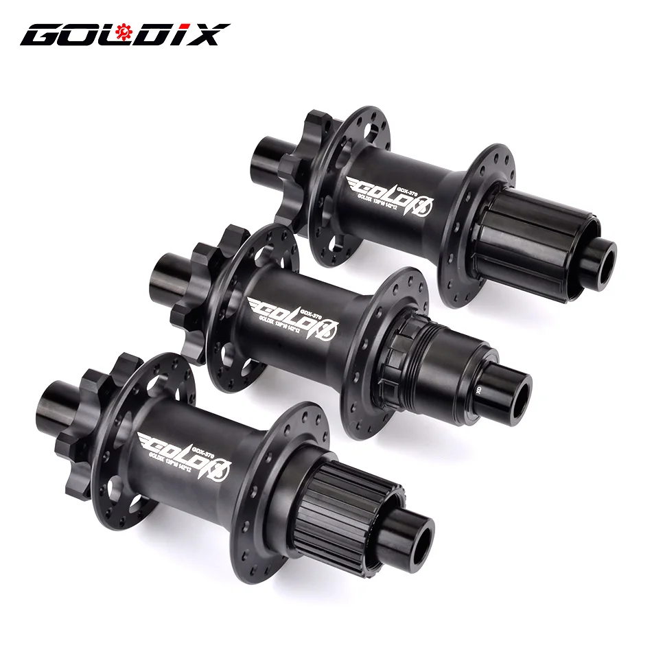 

GOLDIX GDX370 Hub Ratchet 36T HG XD MS Disc Card Brake Mountain Bike Hub Bearing Bicycle Hubs 32 Holes Black 8/9/10/11/12Speed