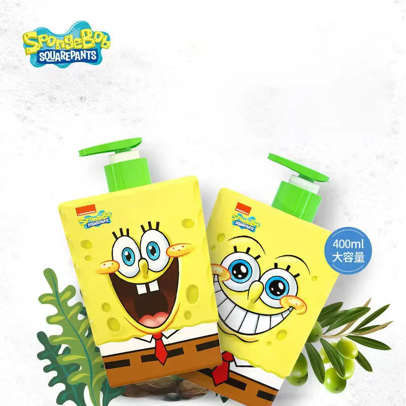 

Spongebob Squarepants Children's Olive Care 3-In-1 (Shampoo Conditioner Bath) Natural Baby Care Kawaii for Kids Bath Toys