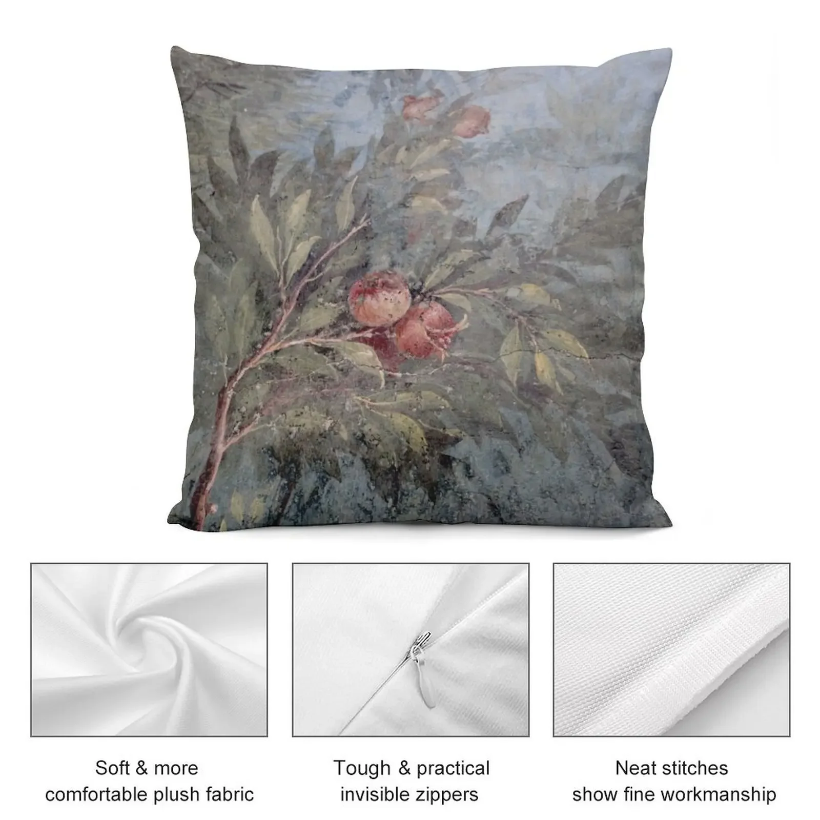 Garden of Livia - Prima Porta гранат и птица Декоративная подушка Мраморный чехол для дивана