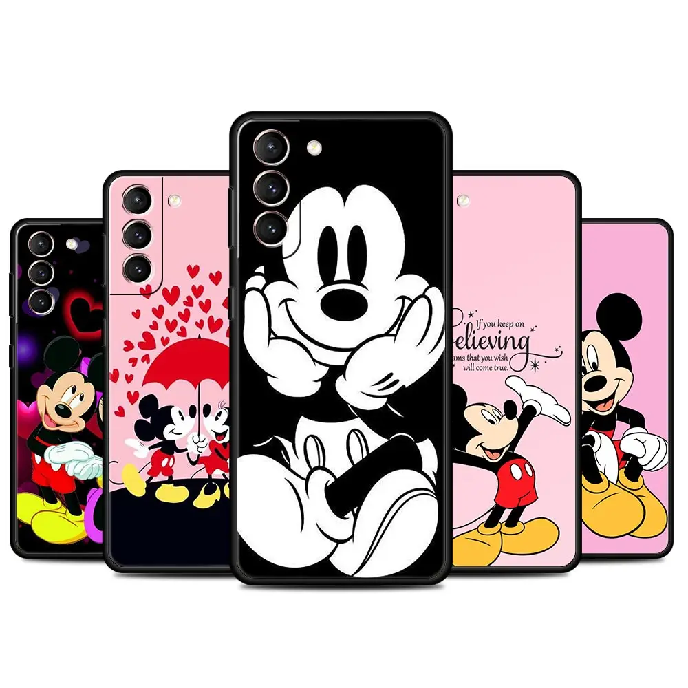 

Minnie Mouse Cute Case For Samsung Galaxy S20 FE S21 S22 Ultra 5G S10 S9 S8 Plus S10e S7 Edge Black Soft Phone Cover Fundas