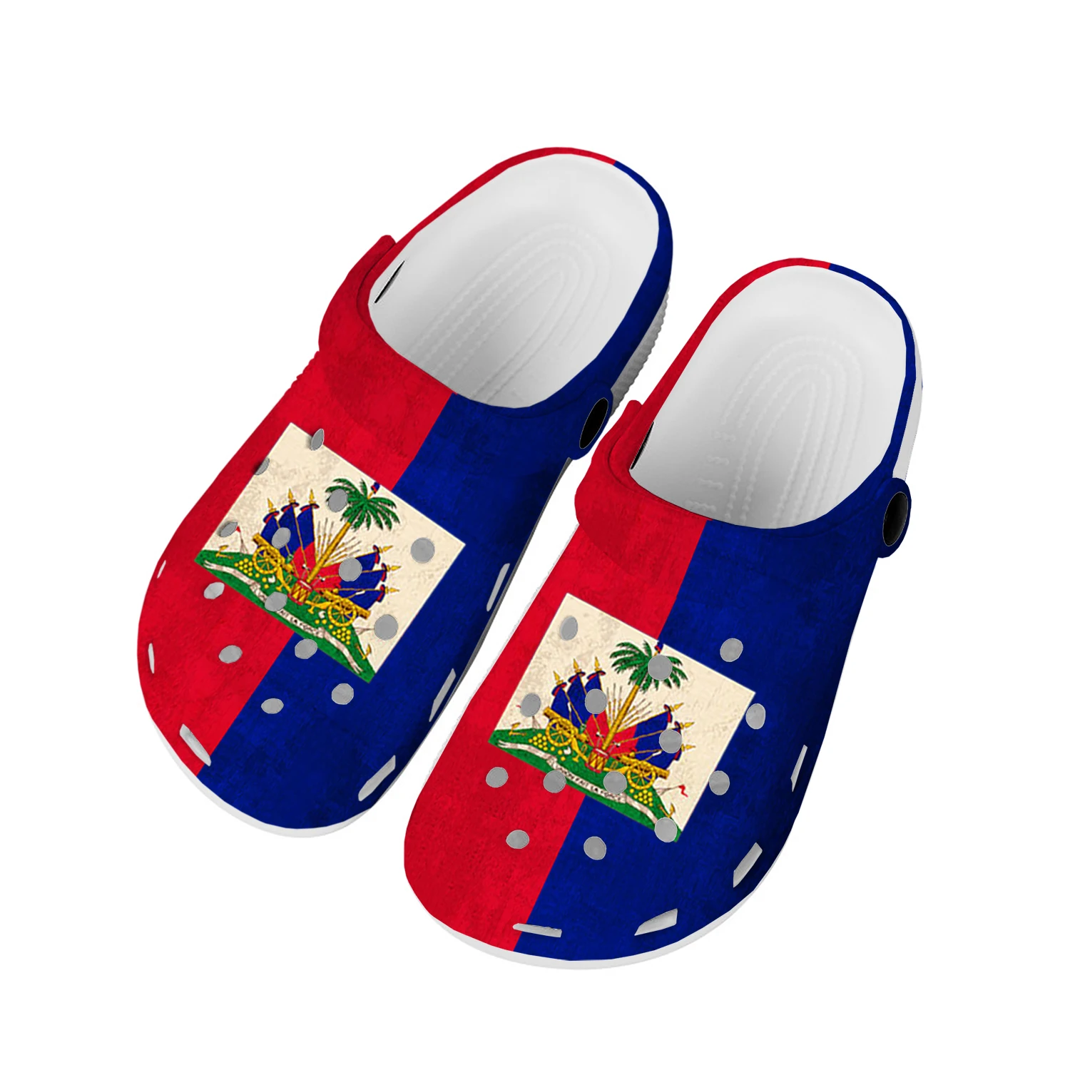 

Haitian Flag Home Clogs Custom Water Shoes Mens Womens Teenager Haiti Shoe Garden Clog Breathable Beach Hole Slippers