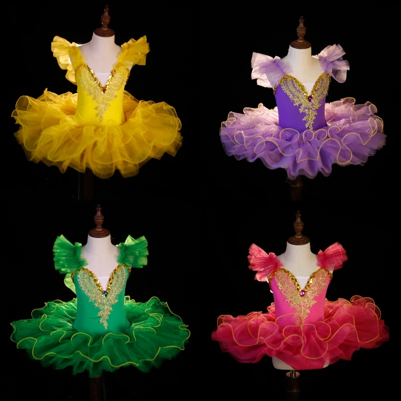 

Kids Toddler Ballerina Ballet TUTU Dancing Dress Children Swan Lake Dance Costumes Clothing Teen Girls Ballroom Ballet Outfits