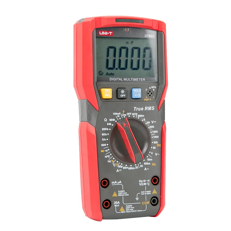 

UNI-T UT89X UT89XD Professional Digital Multimeter True RMS NCV 20A Current AC DC Voltmeter Capacitance Resistance Tester