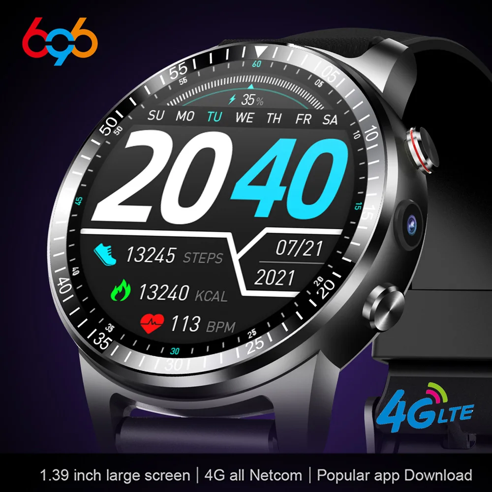 5G WiFi Dual Frequency 4G Smart Watch Full Netcom Smartwatch Man Waman Video Call GPS BT Call IPX7 Waterproof Barometer Sports