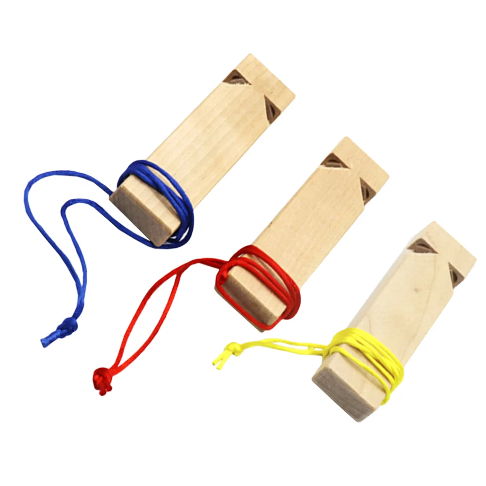 

3pcs Kids Train Whistle Training Sports Whistles Noisemakers Whistle Wood Train Whistle Party Blowouts