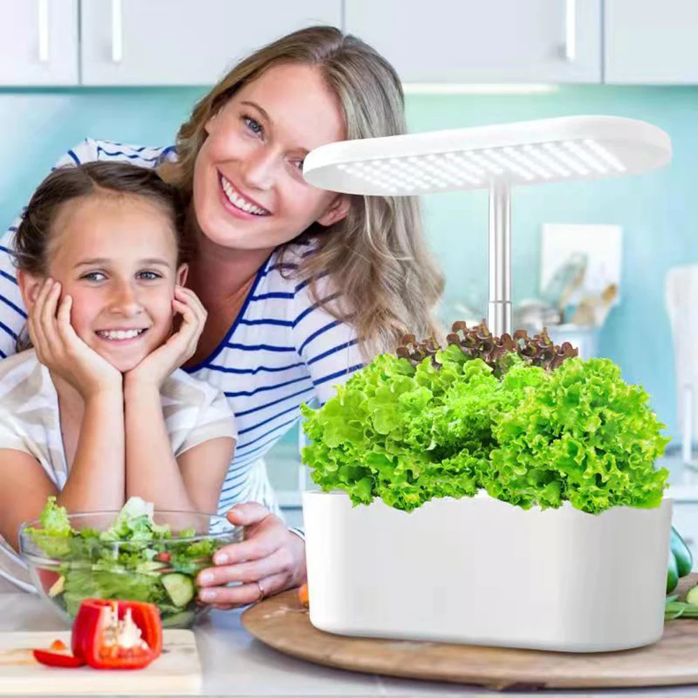 Hydroponic Indoor Herb Garden Kit Smart Multi-Function Growing Led Lamp For Flower Vegetable Full Spectrum Plant Growth Light