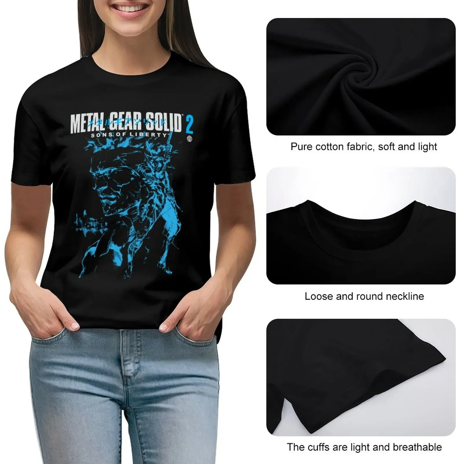 MGS2 - обложка Snake and Raiden (синяя версия) футболка с животным принтом быстросохнущие