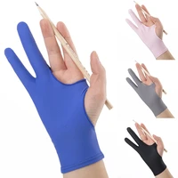 3 sizes two finger anti fouling glove for artist drawing tablet pad household gloves right left hand glove 1pc glove