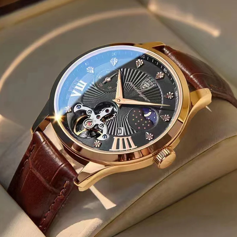 

2022 Men's Watches Top Brand Luxury Men Wrist Watch Leather Quartz Watch Sports Waterproof Male Clock Relogio Masculino+Box 2023