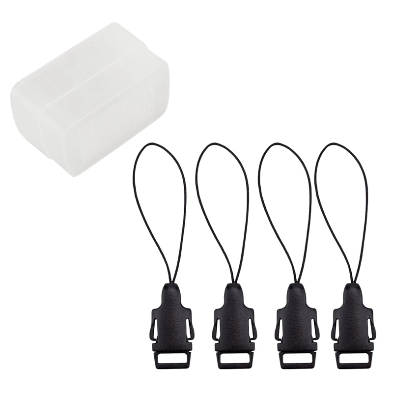 

Flash Diffuser Dome For Canon With 4Pcs Quick Release Buckle Kit Neck Strap Camera Eyelet Sling Belt