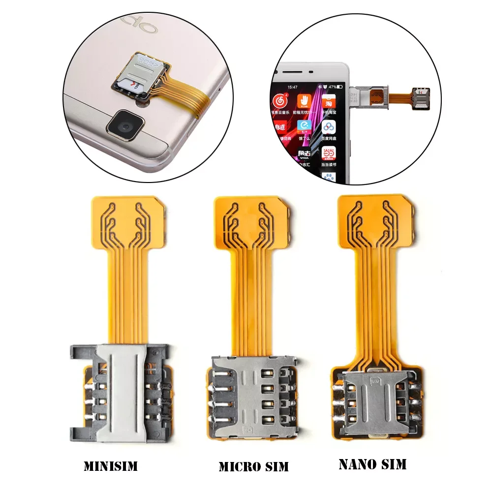 

Wholesale Price!!Universal Practical TF Hybrid Sim Slot Dual SIM Extender Card Adapter Micro SD Extender Nano Cato Android Phone