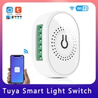 Умный мини-выключатель Tuya с Wi-Fi, 16 А, с или без нейтрального провода