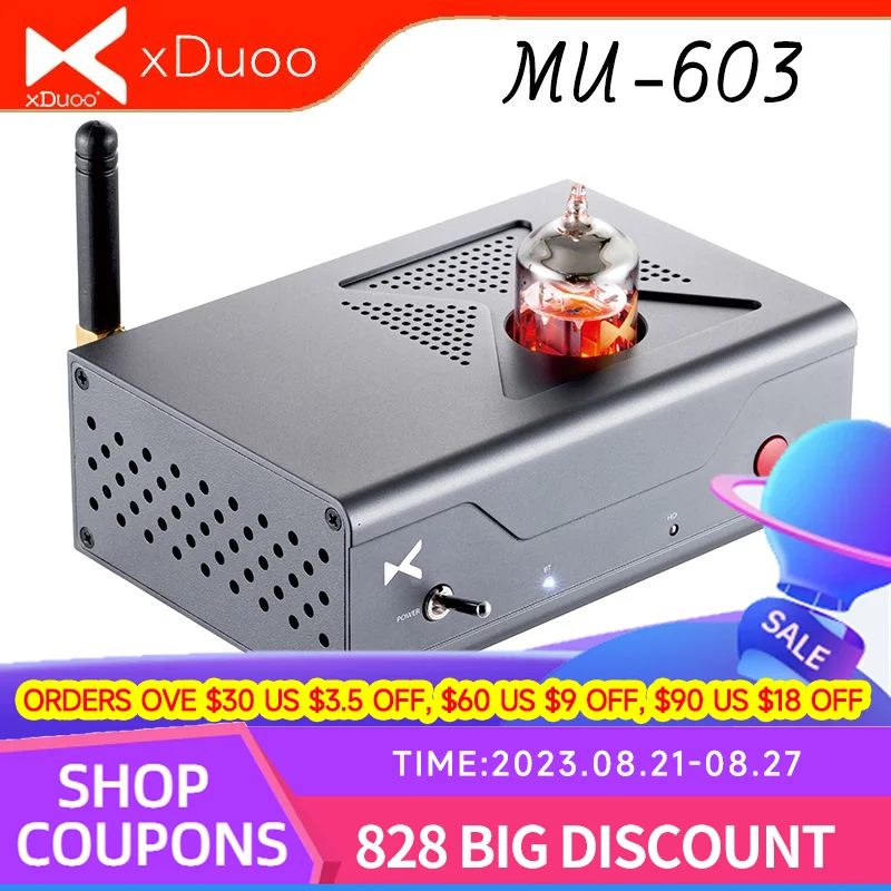 

XDUOO MU-603 ES9018K2M Bluetooth 5,1 DAC & Tube Pre-AMP 12AU7 ламповый усилитель поддержка SBC/AAC/AptX HD