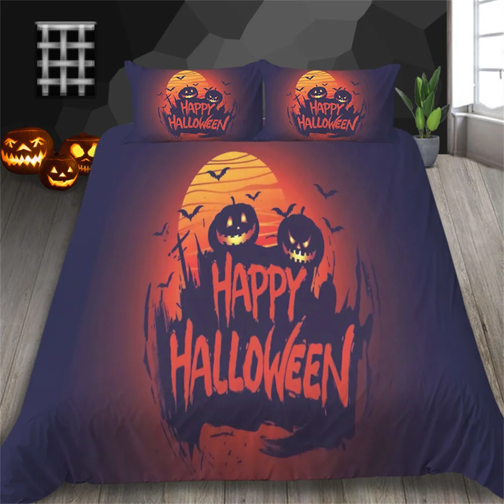 

Happy Halloween Duvet Covers 3D Bedding Sets Children Teens Single Double Size Home Textiles Polyester Bedroom Decor