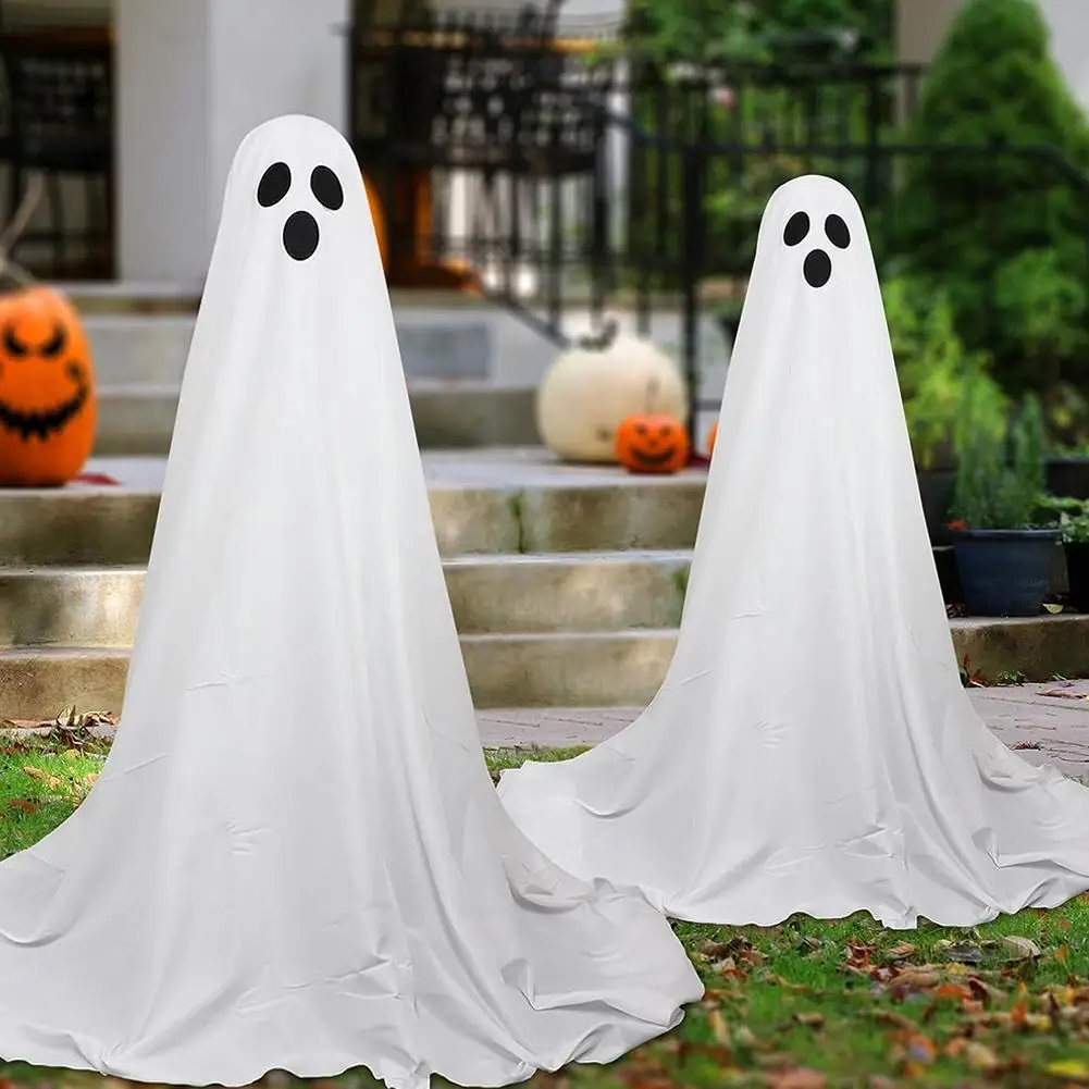 

Halloween Spooky Decorations Large Lighted White Cloth Diy Party Bar Garden Decoration Home Ornament Ghosts Horror Props Y9m1