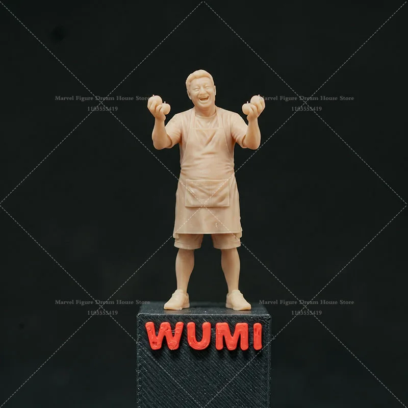 Фото Миниатюрная фигурка в масштабе 1/64, неокрашенная, белая, женская/мужская модель, для уличных сцен, с простым городским колоритом, для создания атмосферы рынка №3