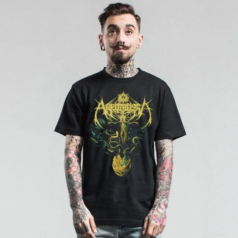 Винтажная Футболка Akrotheism с надписью Law Of Seven Death металлическая музыкальная