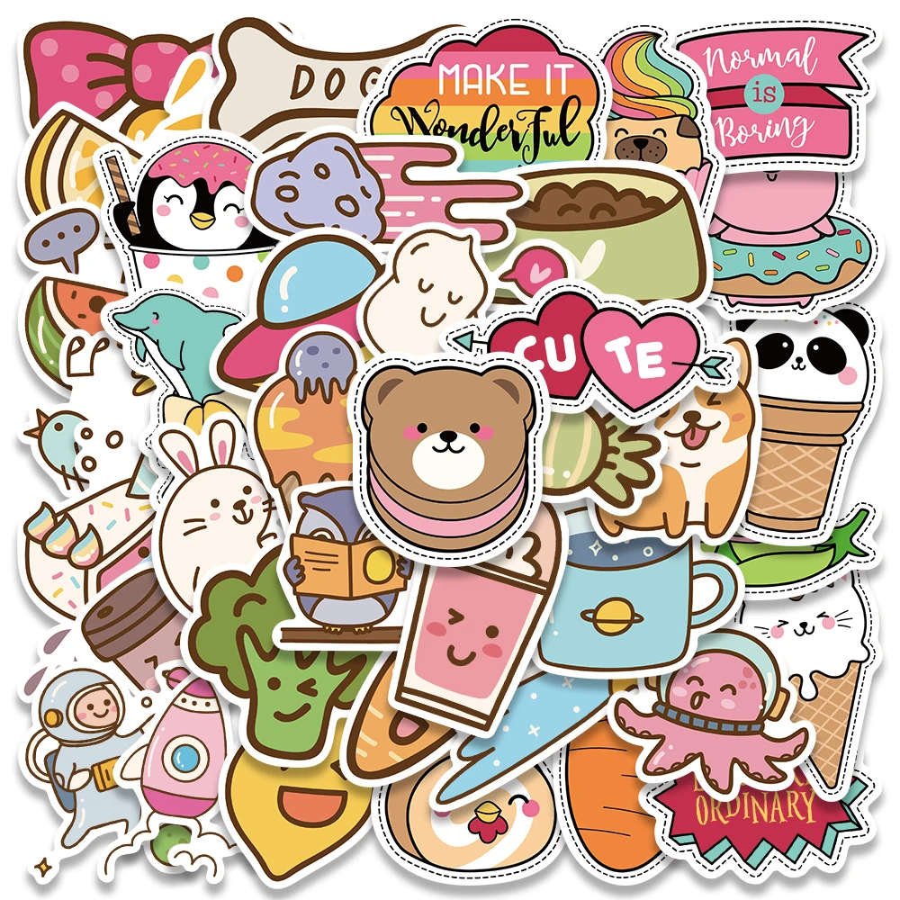 

10/40Pcs Lovely INS VSCI Stickers Aesthetic Decals For Kids Suitcase Laptop Phone Guitar Skateboards Stickers Kids Toys Gifts