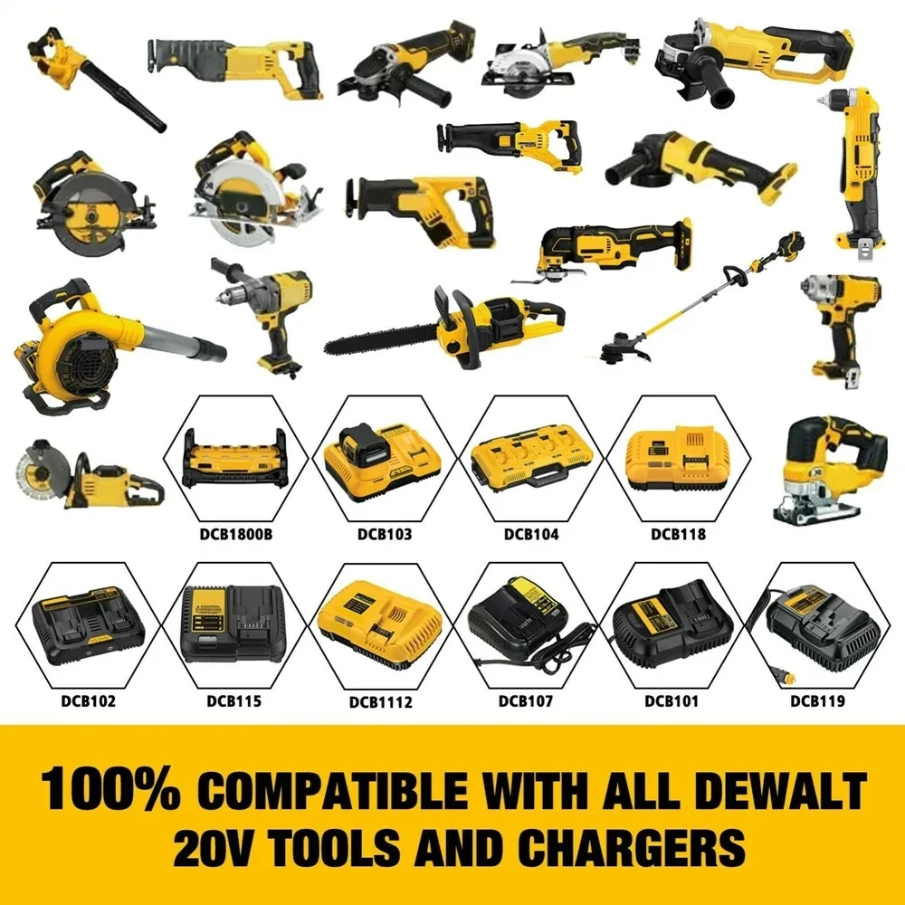 Сменный литий-ионный аккумулятор для DeWalt MAX power tool 20 в 6000 мАч