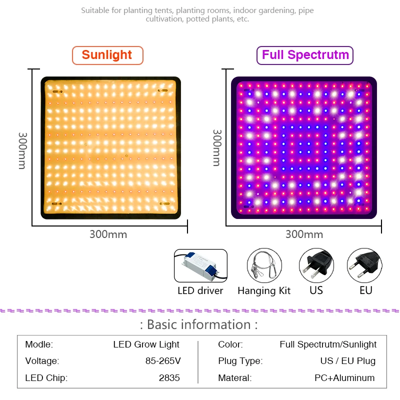 Фото Светодиодная лампа для растений Full Spectrum Quantum Board (ЕС/США) для выращивания в помещении, для стадии вегетации и цветения, фитолампа для теплиц и гроутентов №2