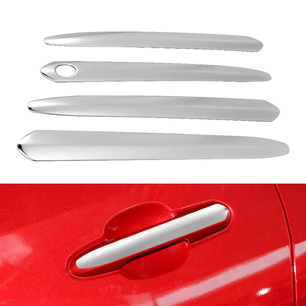 

For Toyota RAV4 XA50 2019 2020 Automotive Design Accessories Stainless Steel Door Handle Strip Cover Decoration 4 PCS