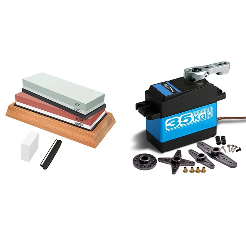 

HOT-4 Side Grit 400/1000 Premium Sharpener Stone Kit With 180 Degree Motor Digital Gear Servo For Arduino Servo