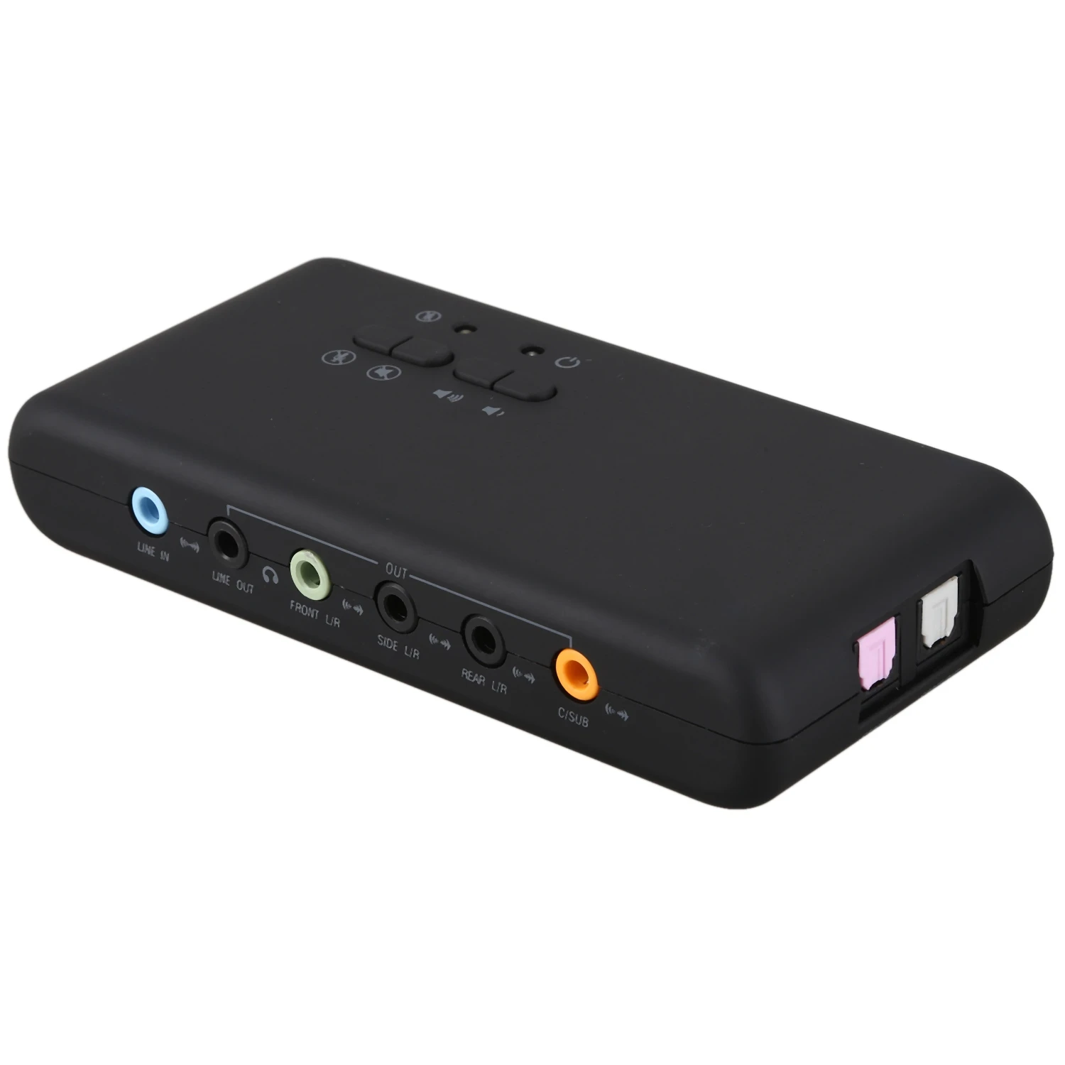 

7,1 Звуковая карта Usb 2,0, звуковая карта Cmi6206, чипсет Usb, аудиоустройство класса Spec1.0 и Usb Hid класс Spec, 8-канальный Dac выход