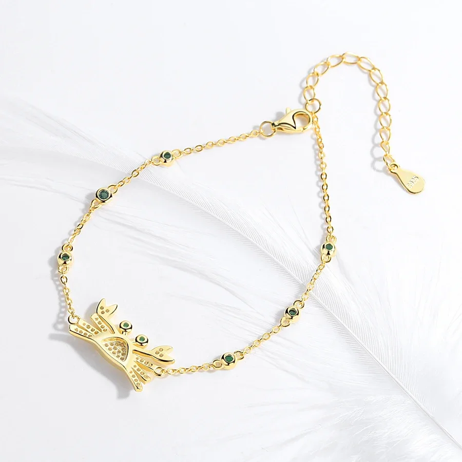 TONGHZE браслеты с крабовым омаром для женщин стерлинговое серебро 925 пробы