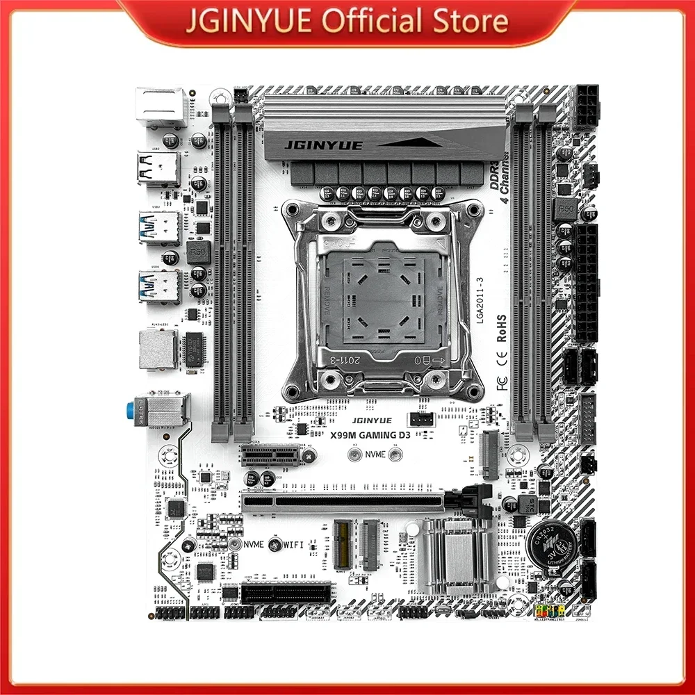 Материнская плата JGINYUE X99 с процессором LGA 2011-3 Xeon E5 V3 и ...