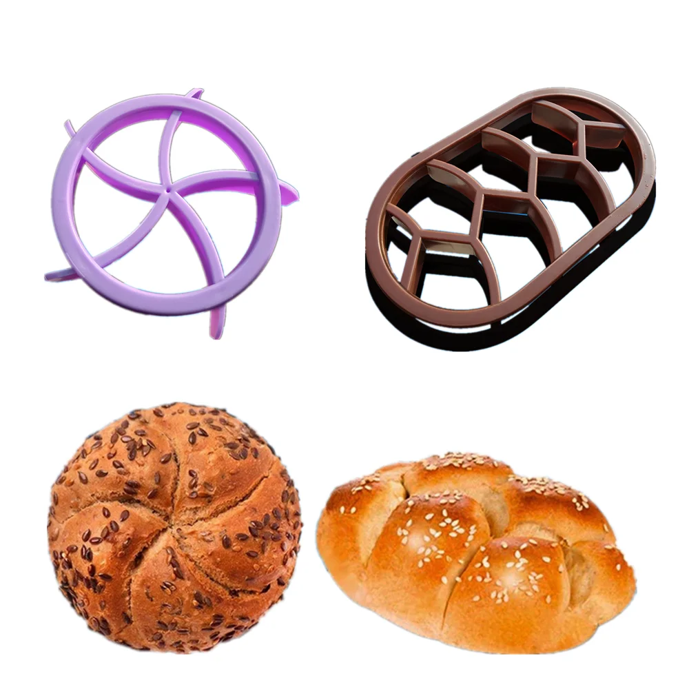 

1PC Plastic Pastry Cutter Dough Cookie Press Homemade Bread Rolls Stamp Baking Mold Bakeware Dessert Tools Cookies Cutter Mould
